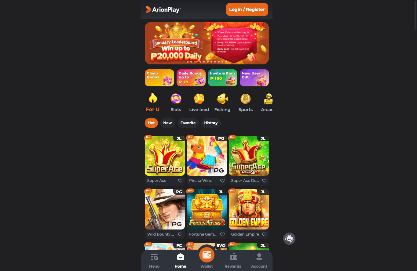 arionplay interface