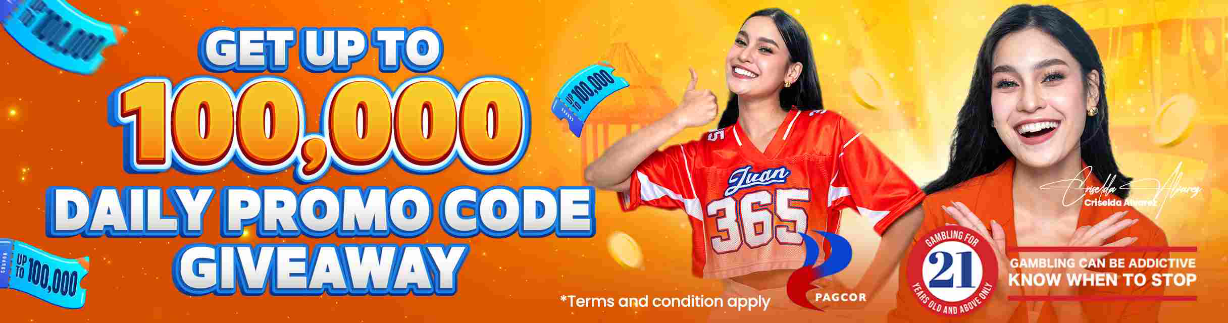 100,000 Daily Promo Code Bonus